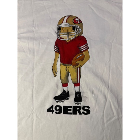 Bad Bunny Other - Bad Bunny x NFL San Francisco 49ers Cream Graphic T-Shirt Mens Large Limited